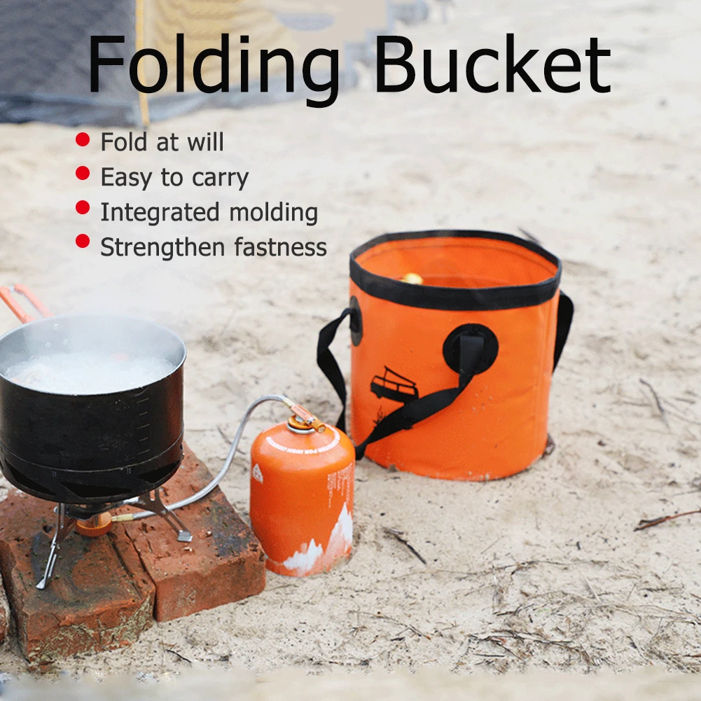 10L Water Storage Bag Waterproof Fishing Folding Bucket Multifunction Collapsible Bucket Lightweight for Outdoor Camping