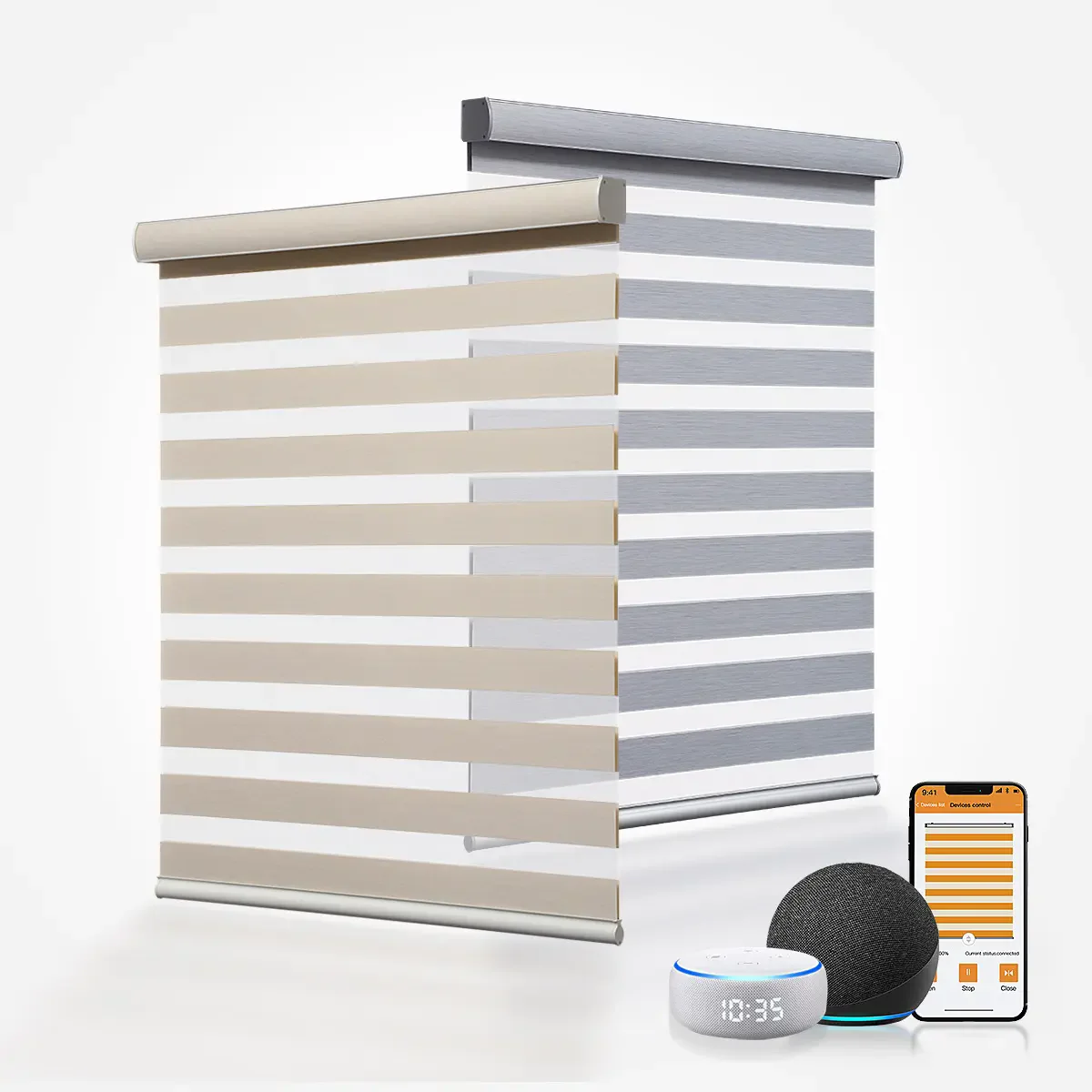 عالية الجودة مقاوم للماء مقاومة للحريق بمحركات لاسلكية للتحكم عن بعد ليلا ونهارا زيبرا الستائر للحمام #1