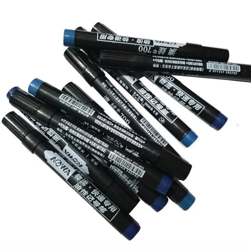 50 Pcs Vette Markers Waterdichte Permanente Marker Pen Rood Blauw Zwart Kleur Mark