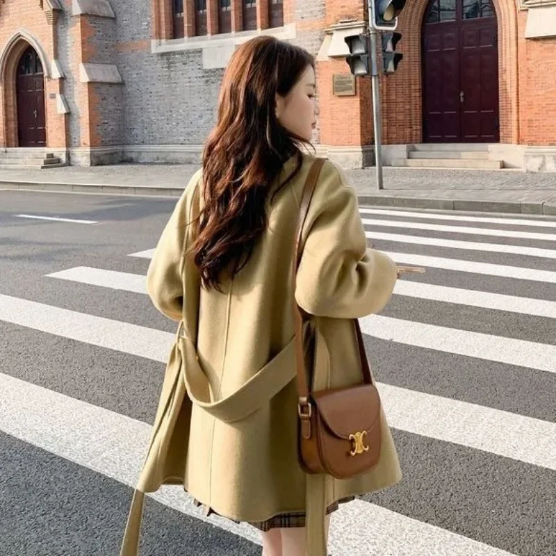 

Ladies Jackets Loose New In Korean Style Clothing Women's Trench Wool & Blends Coat Outerwears Novelty Medium Cheap Trendy Hot