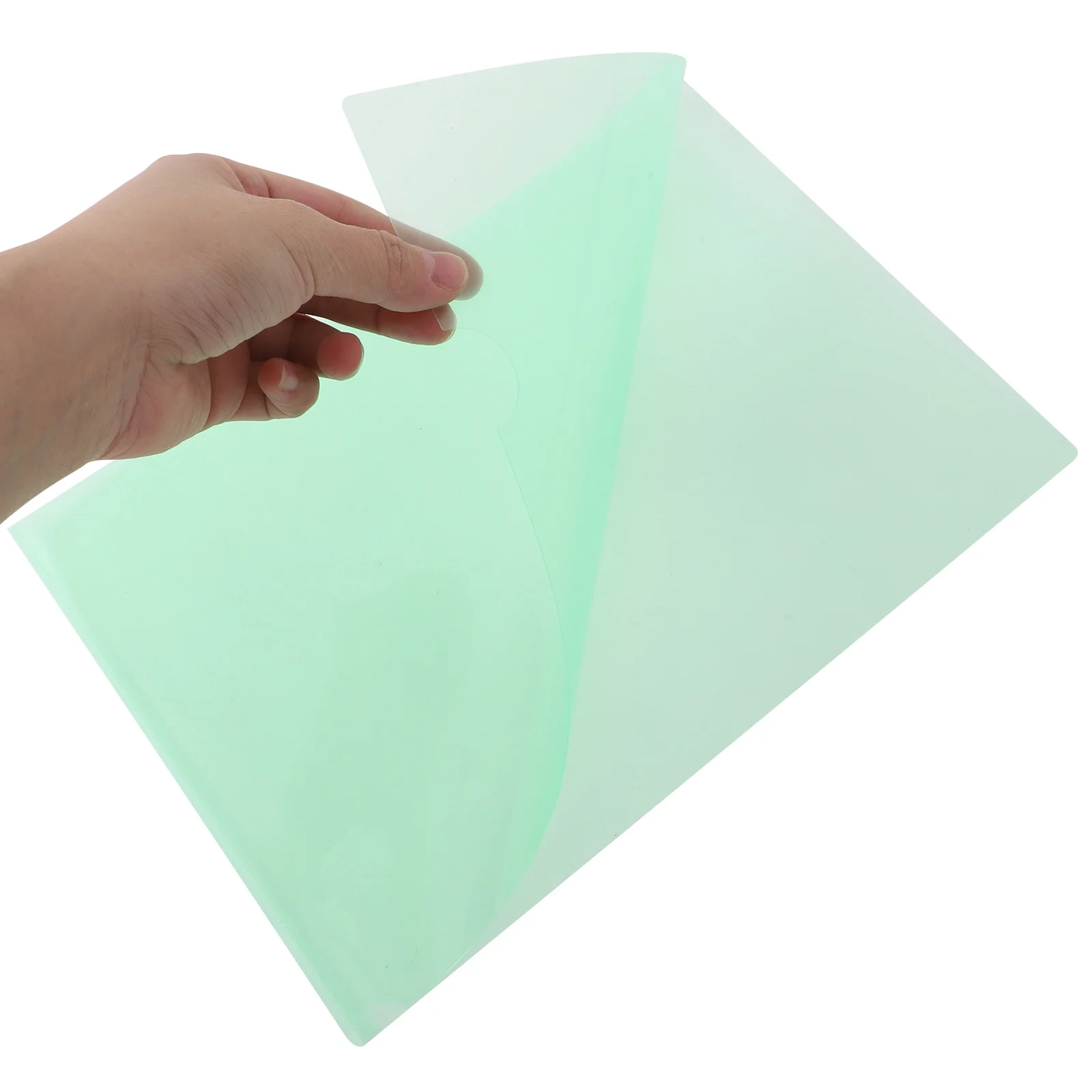 

24Pcs Plastic File Folder Organizer - A4 L-Type Document Sleeve - Waterproof Clear Folder for Reports Menus Presentations in