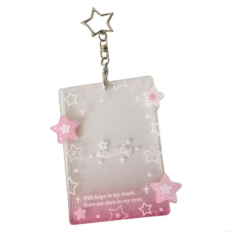 HX6F Sturdy Star Card Holder Keychain Versatile Star Card Holder Keychain Bag Hangings Suitable For All Ages Of Fans