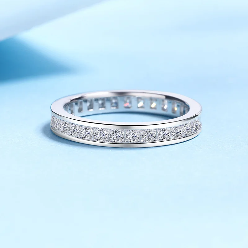 

Изящное кольцо Romantic Choice Square Row для женщин с муассанитом 2,32 карата, платина PT950 | Идеальный выбор, идеальный подарок на фестиваль.