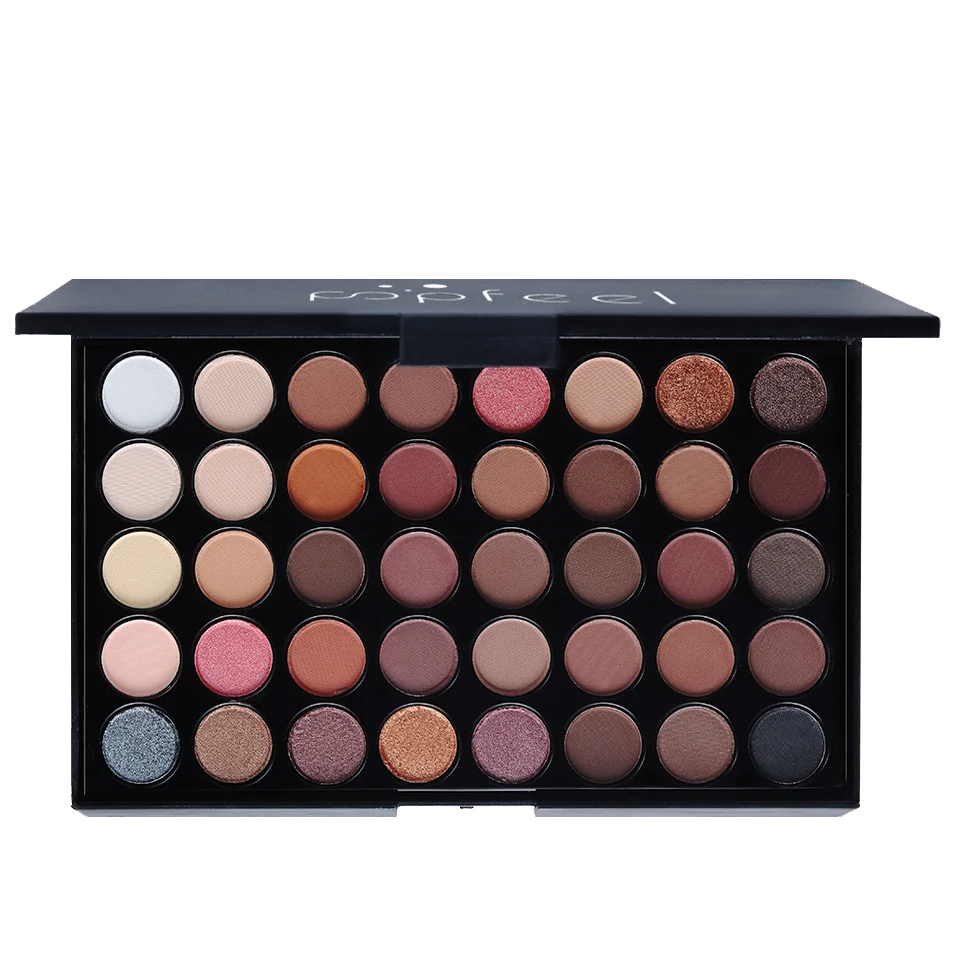 POPFEEL 40 Colors Eyeshadow Palette Long Lasting Easy Makeup Brown Eyeshadow Palette, Pink Eyeshadow Palette