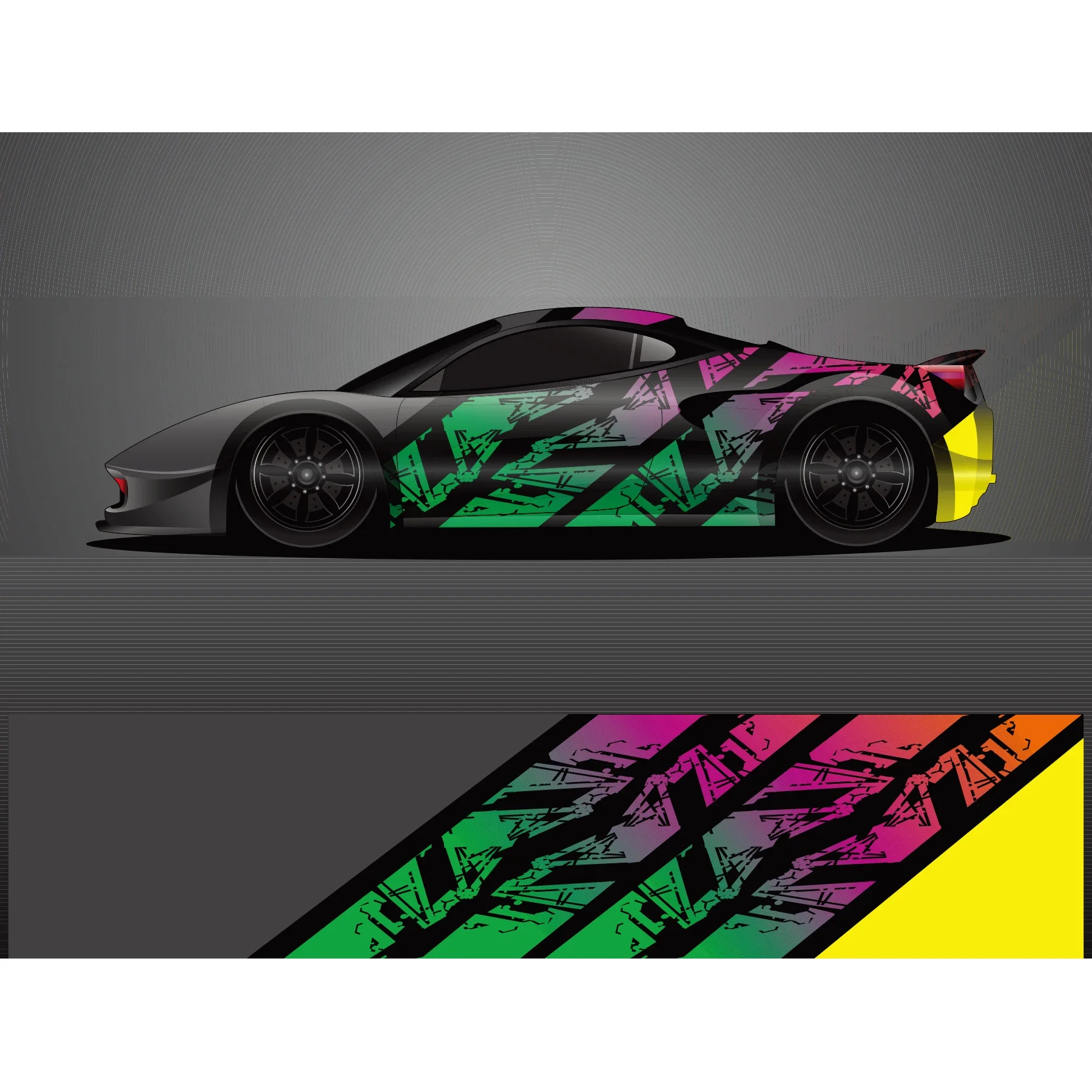 striped racing sticker Car Full Wrap Sticker Car Decal Decorative Cut Body Racing Graphic Decal Vinyl Wrap Modern Design