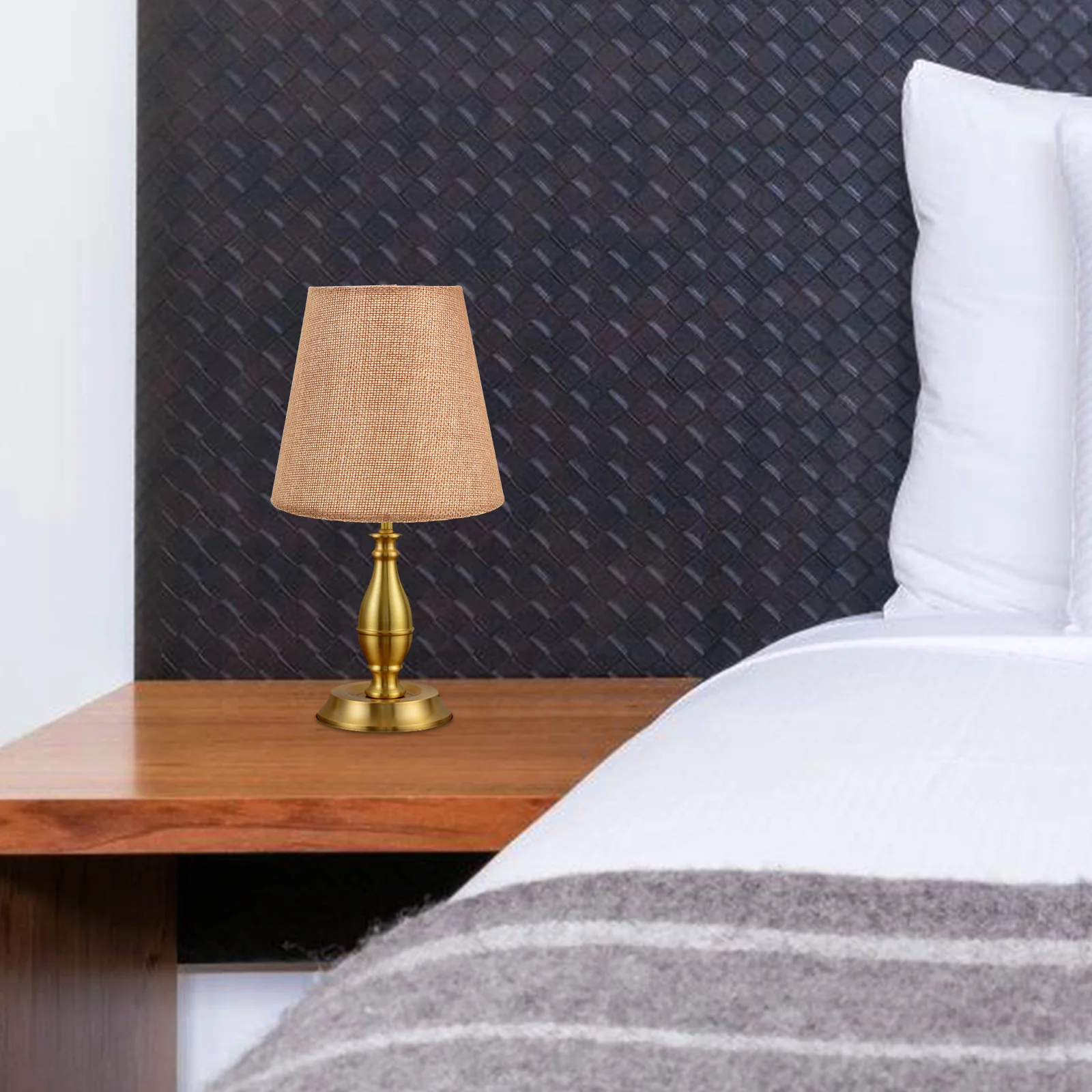 

Clip on Bulb Fabric Lamp Shade Small Desk Table Lampshade Modern Decorative Replacement for Floor Lamp Bedside Light Warm Soft