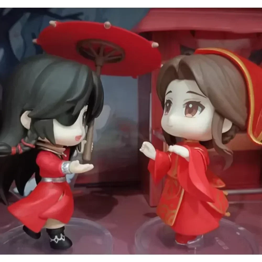 

Tian Guan Ci Fu Action Figures Xie Lian Hua Cheng Be Delighted with You Q Version Anime Peripheral Doll Model with Postcards