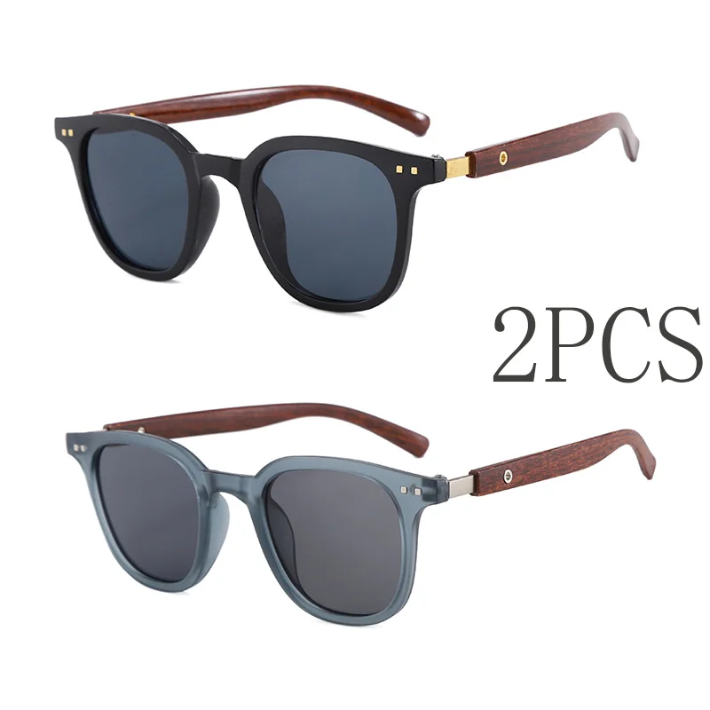 

2 шт. винтажные классические квадратные солнцезащитные очки для женщин и мужчин, модные брендовые солнцезащитные очки в стиле ретро для вождения, рыбалки, мужские и женские очки UV400