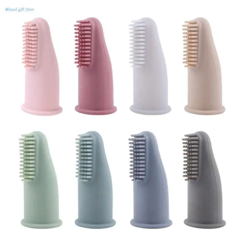 Silicone Baby Finger Toothbrush Infant Toddler Kids Soft Care Hygiene Massaging Bristles Teeth Cleaning Brush