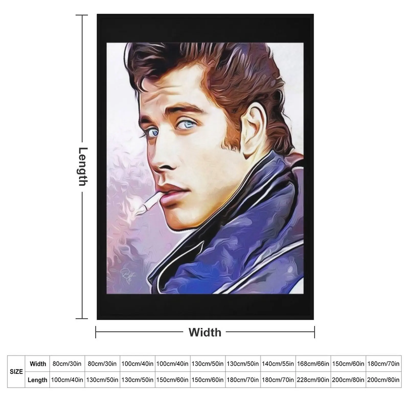 DANNY ZUKO / John Travolta Throw Blanket Moving Flannel Blankets