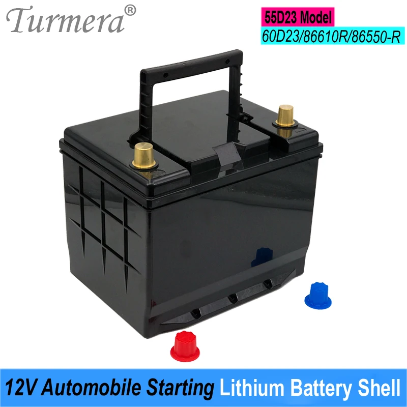 

Turmera 12V Car Battery Box Automobile Starting Lithium Batteries Shell for 55D23 Series 60D23 86610R Replace 12V Lead-Acid Use