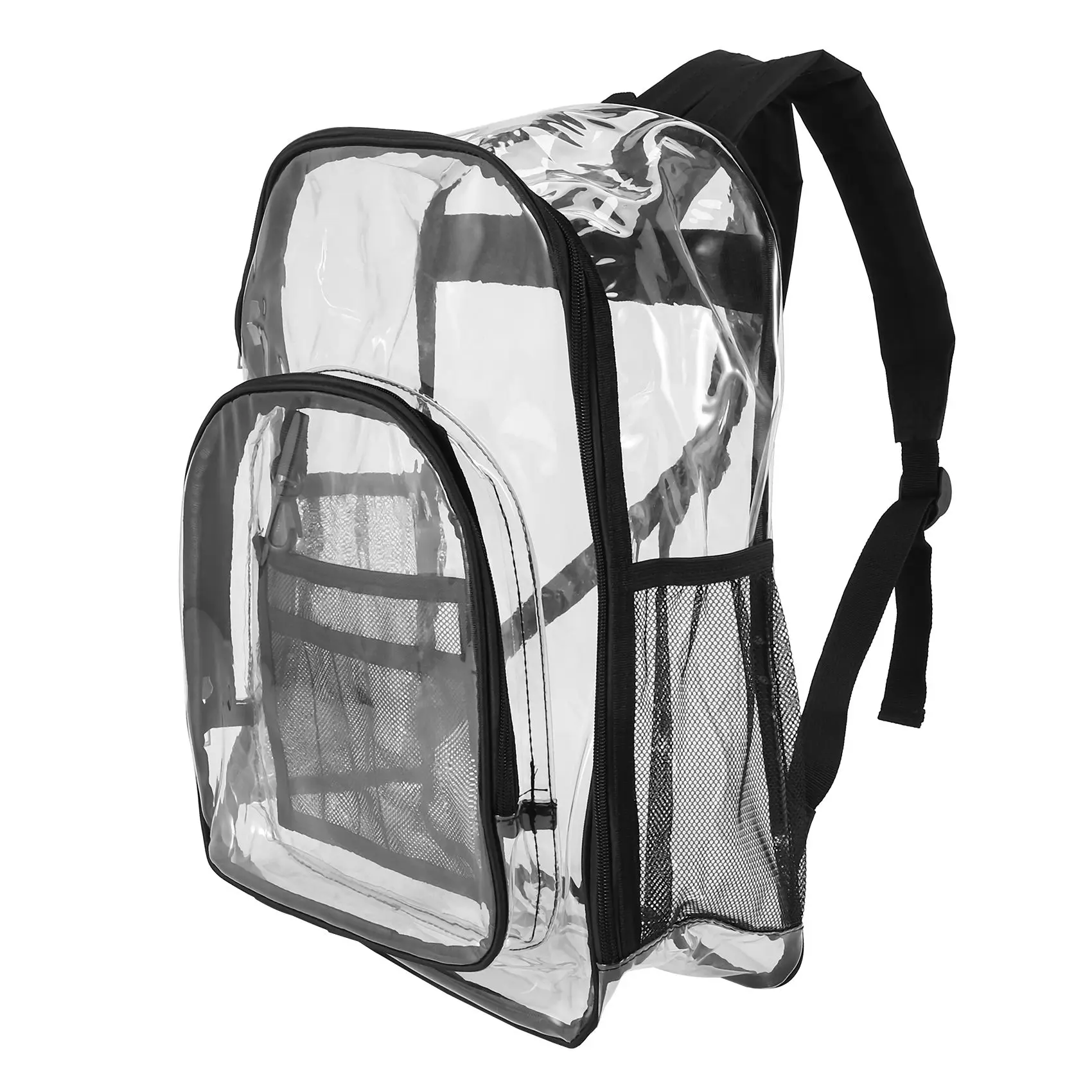 Heavy Duty Clear Backpack,Security Transparent School Backpack,See Through Bookbag For Work, Security Check And