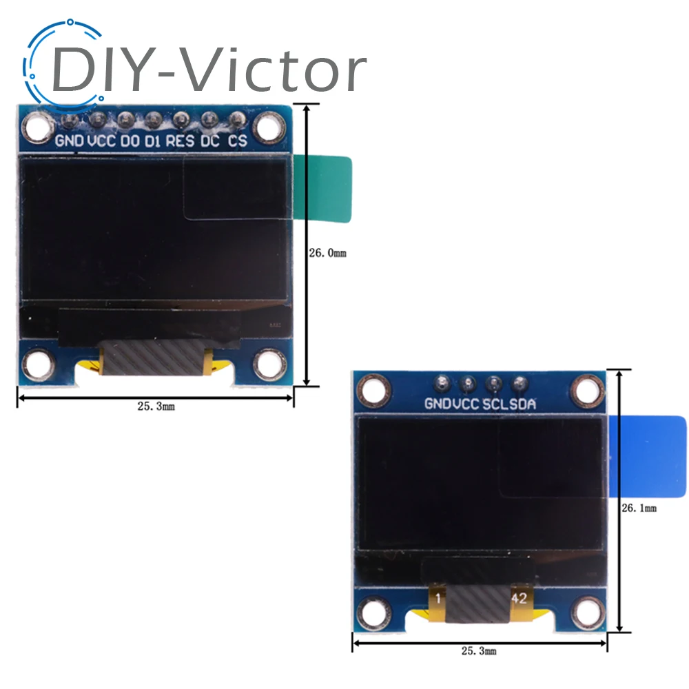 0.96 inch IIC Serial 4pin 7Pin White/Blue/Yellow OLED Display Module 128X64 I2C SSD1306 LCD Screen Board for arduino oled