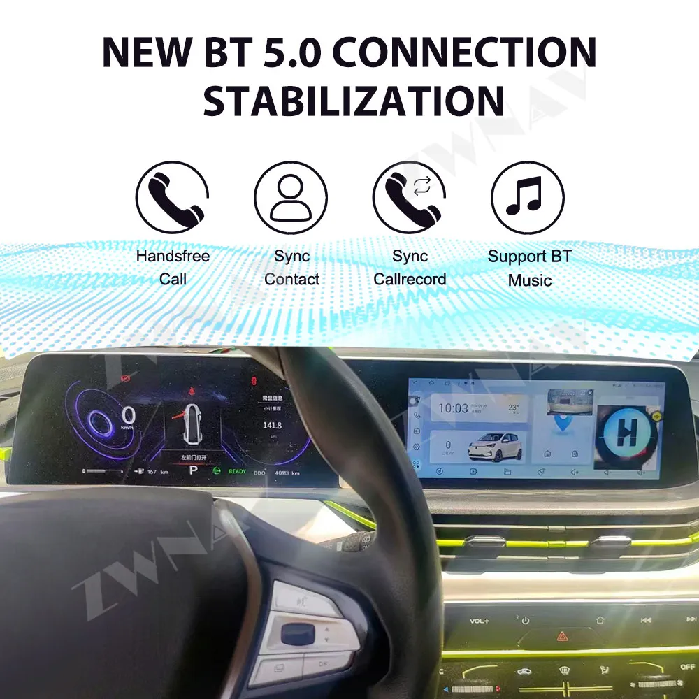 Android 14 navegação gps wifi 4g carplay tela de toque dupla para changan benben e-star carro multimídia player unidade principal rádio do carro
