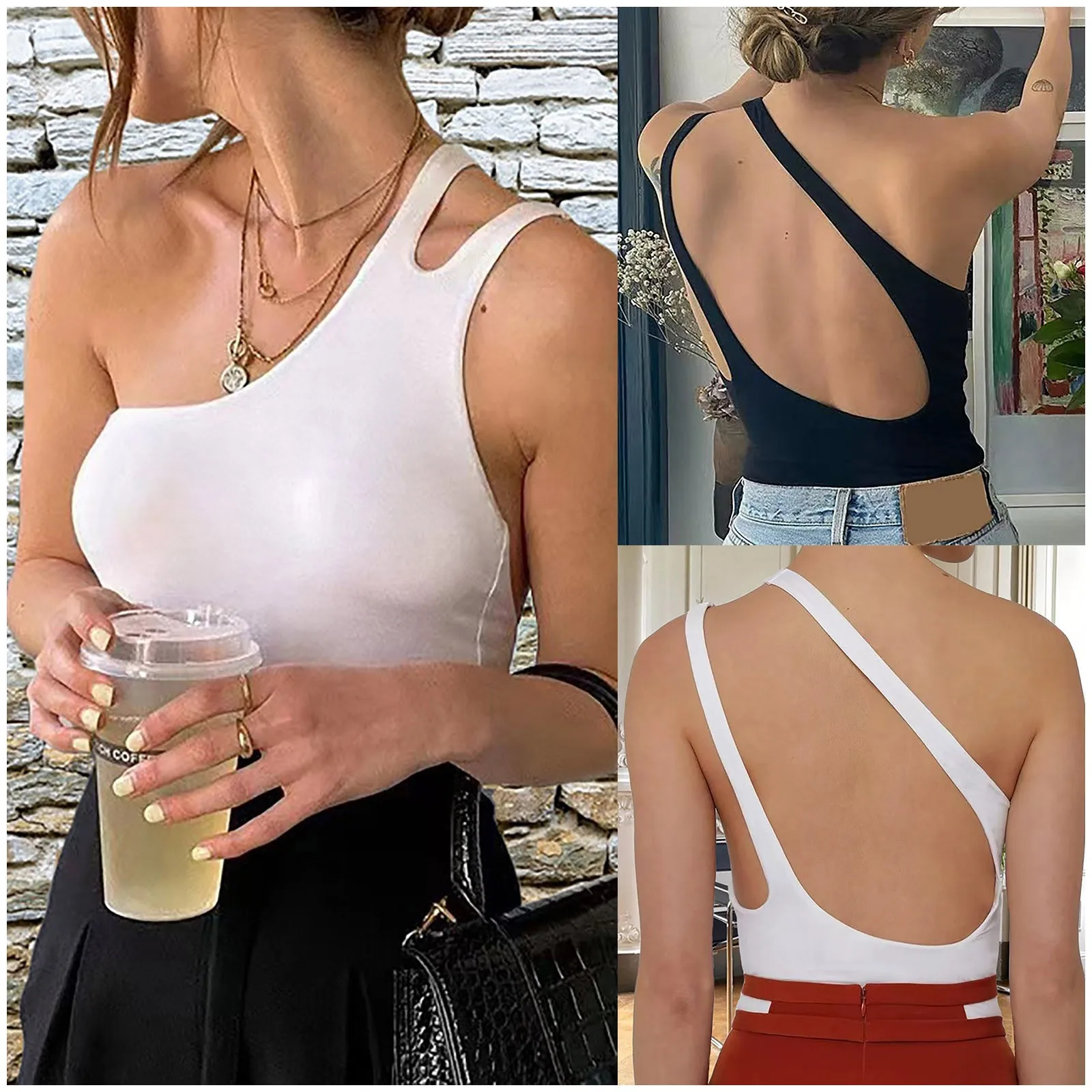 Sleeveless Sexy Bodysuit Women Scoop Neck Off Shoulder Body Top Streetwear Ribbed Bodysuits Suit Slim Clothes Catsuit Clothing