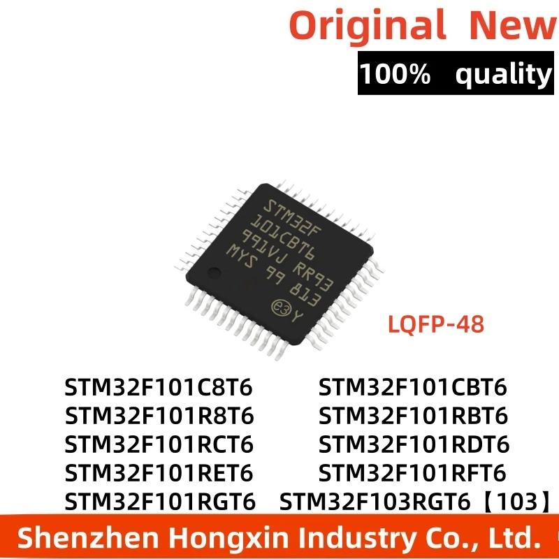 1 piece STM32F101C8T6 32F103 CBT6 RCT6 RET6 R8T6 RBT6 RFT6 RGT6 RDT6 SMT LQFP-48 embedded microcontroller