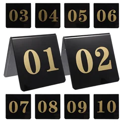 Acrylic Table Numbers Signage Wedding Tent Cards Banquets Receptions Double-Sided Digital Table Number Plate For Hotel Banquet