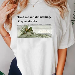 Frog and Toad T-Shirt unisex Toad Sat and Did Nothing Frog Sat With Him tshirt Vintage Classic Book tshirt for Book Lover tees