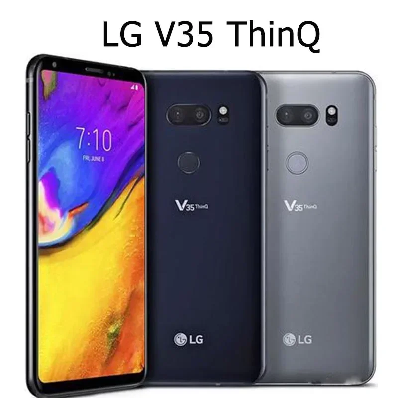 Unlocked Original LG V35 ThinQ 4G Mobile Phone 6'' 6GB RAM 64GB ROM 16MP+8MP Snapdragon 845 Octa-Core Android SmartPhone