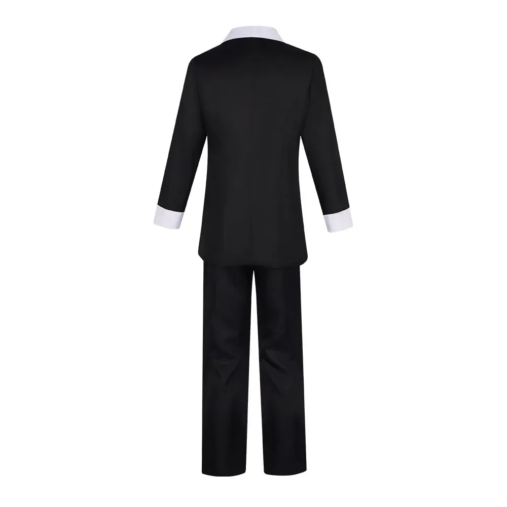 Anime Hell Inn Husk Cosplay Costume Coat Lining Pants Bow Tie Hat Full Set Le Démon Husk Role Play Uniform Suit Halloween Party - view 4