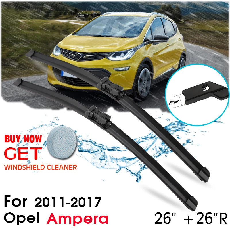 

Car Blade Front Window Windshield Rubber Silicon Refill Wipers For Opel Vauxhall Ampera 2011-2017 26"+26"R Car Accessories