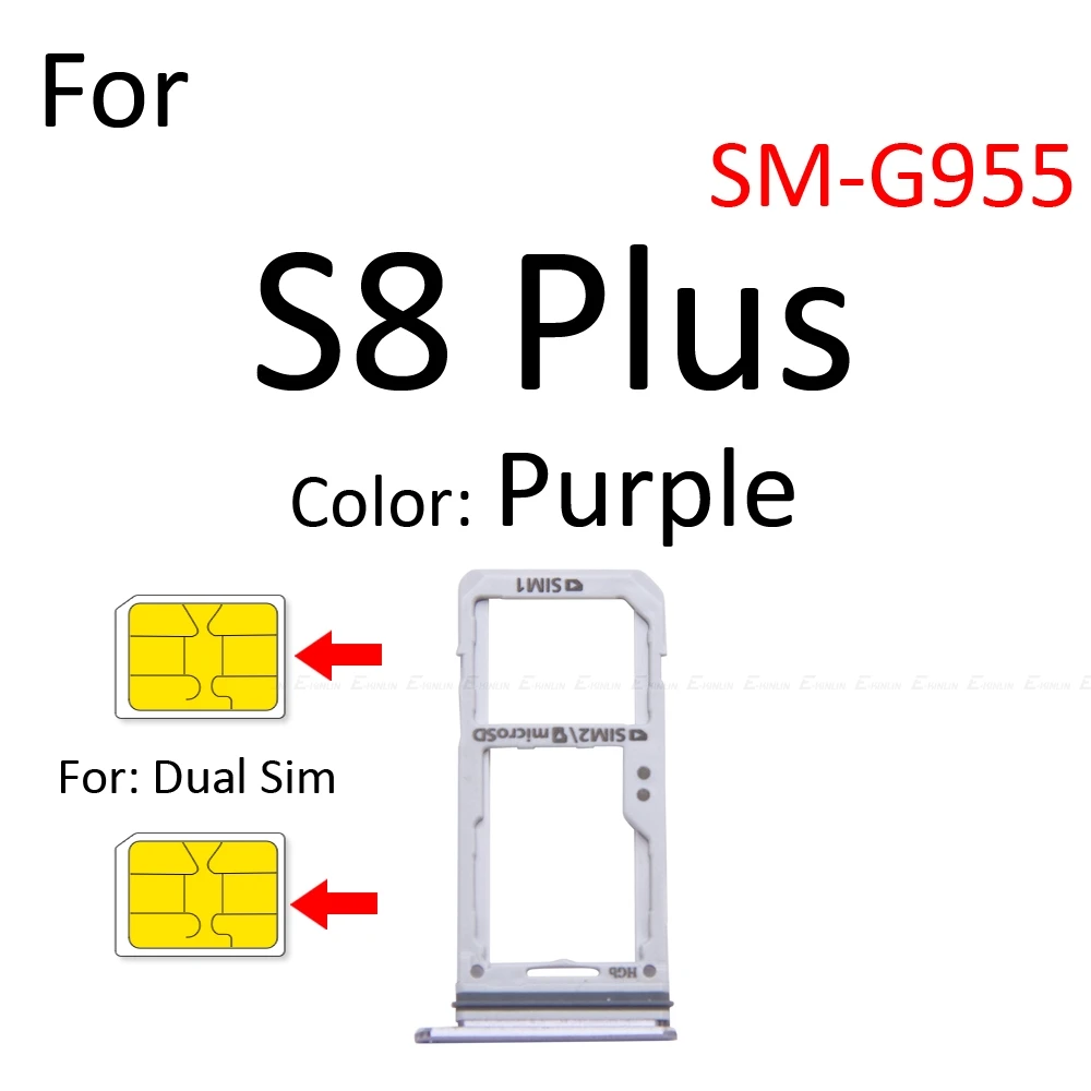 Sim Card Socket Slot Tray Reader Holder Connector Micro SD Adapter Container For Samsung Galaxy S8 Plus G950 G955