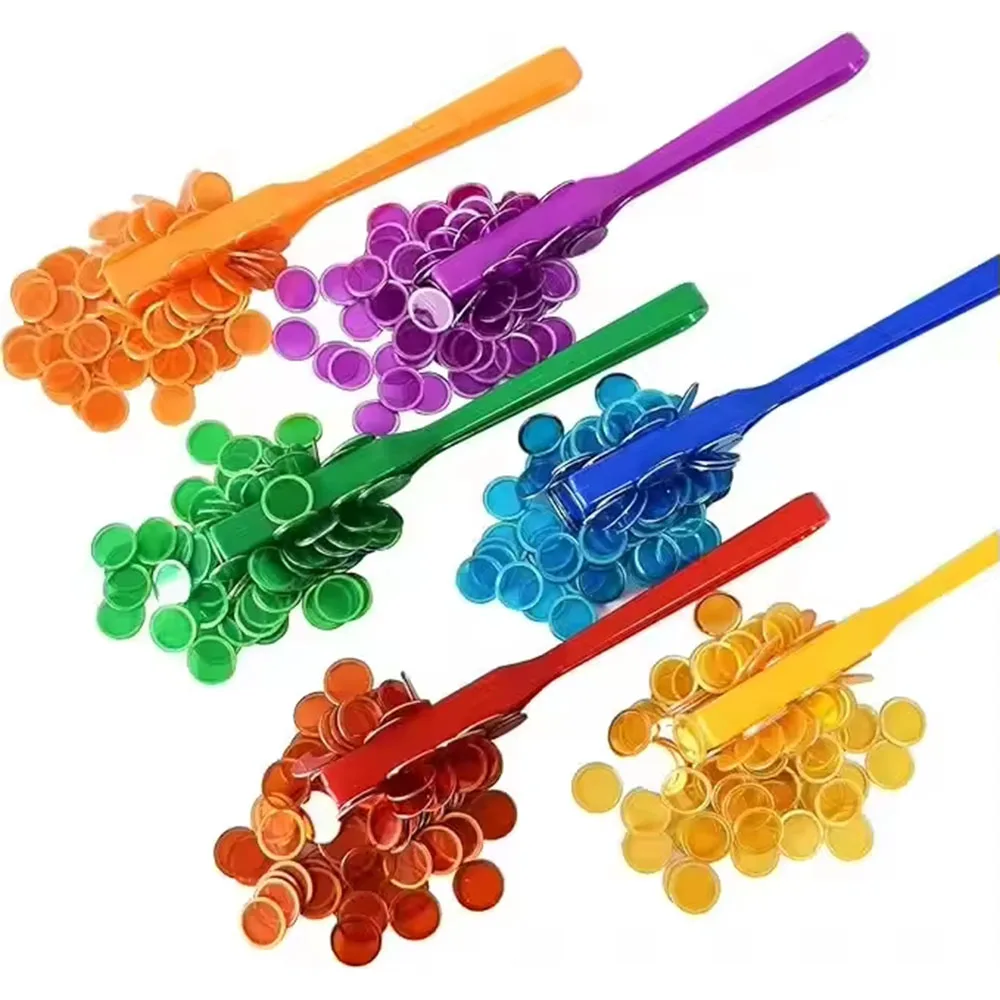 Children Toy Montessori Magnetic Sticks Bingo Chip Color Sorting Math Counting Toys Educational Learning Toy for 3 4 Years Kids