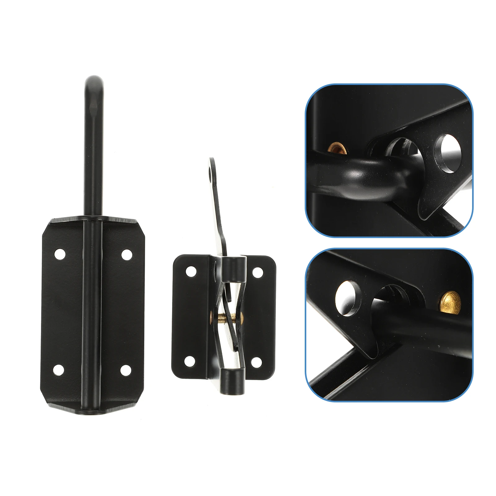 

1pc Double Bolt Steel Slide Lock Set Durable Stainless Steel Easy Install Simple Design Classic Color Sliding Door