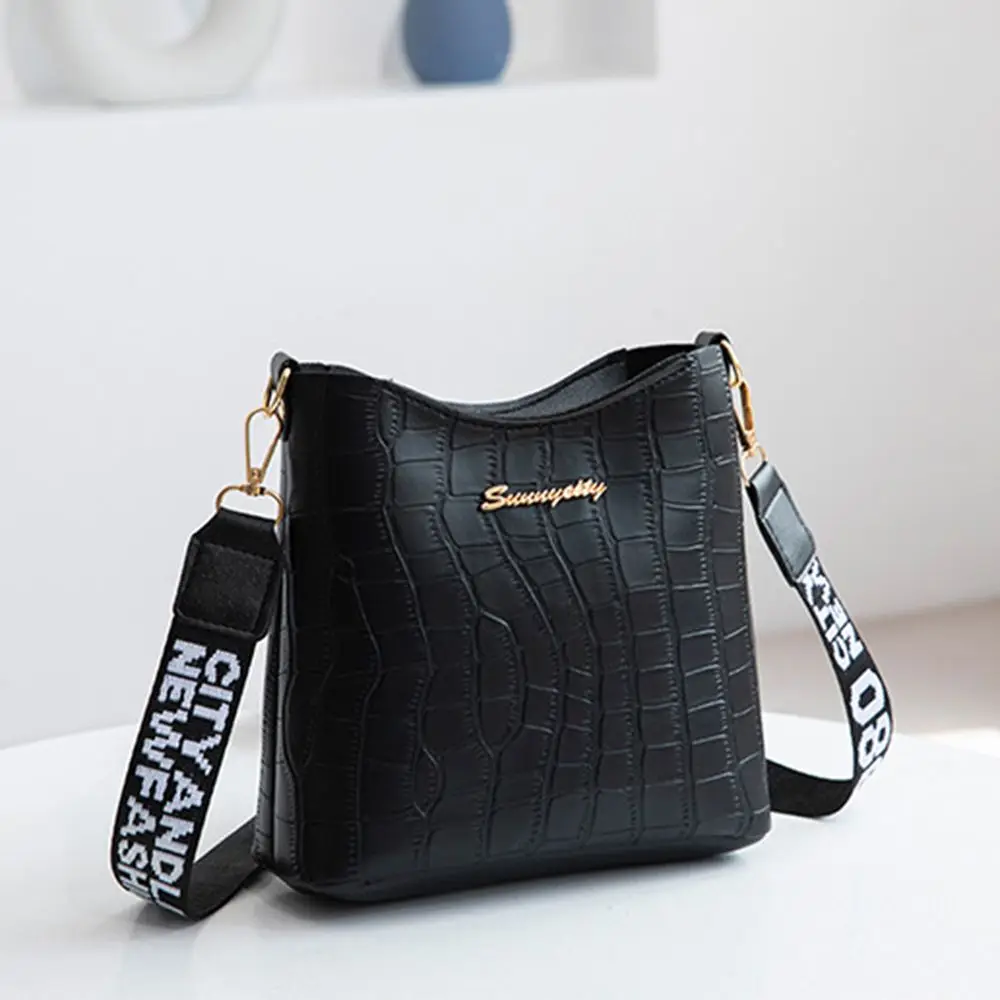 Casual Women Shoulder Bag Mini Crossbody Bucket Handbag Female Messenger Bags for Women Ladies New Crocodile Purse 2024