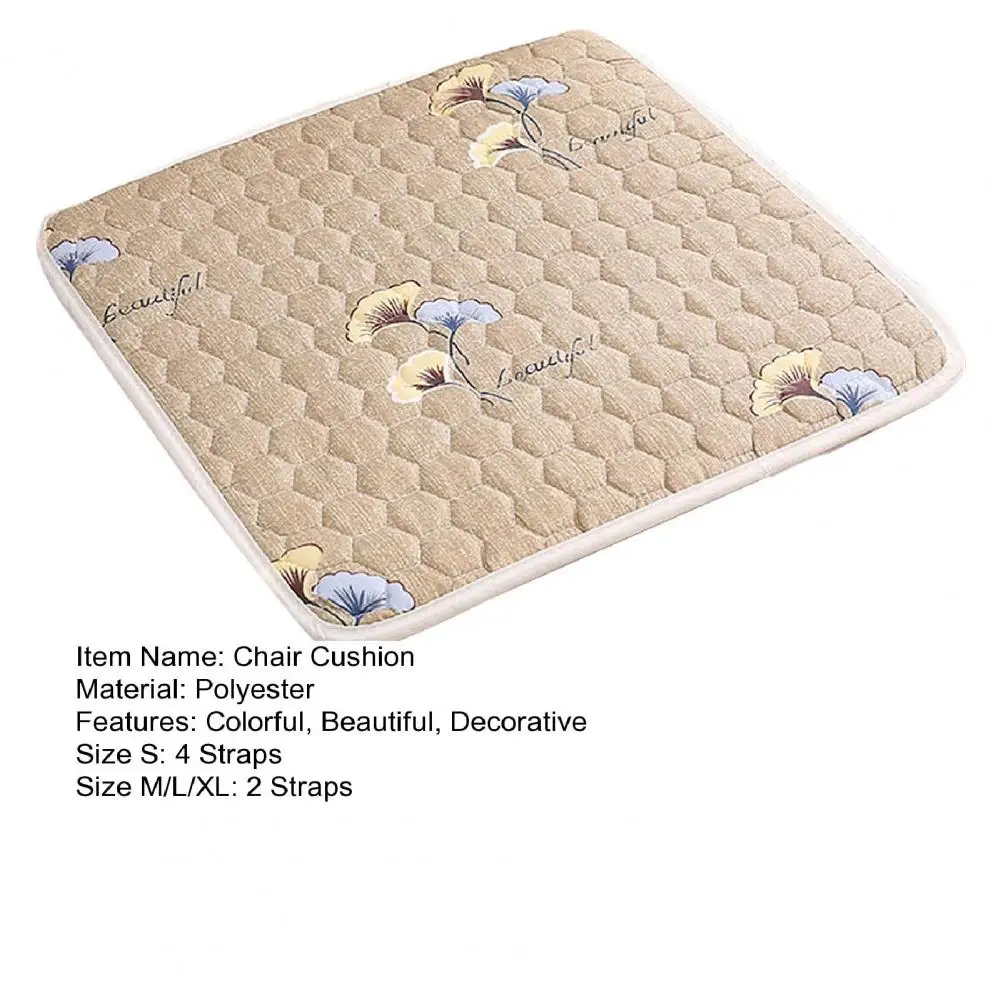 Cuscino per sedia con cinghie Cuscino decorativo per sedia quadrato in poliestere Tappetino per trapunta Cuscino per sgabello da pranzo per ristorante domestico Cuscino per divano per auto