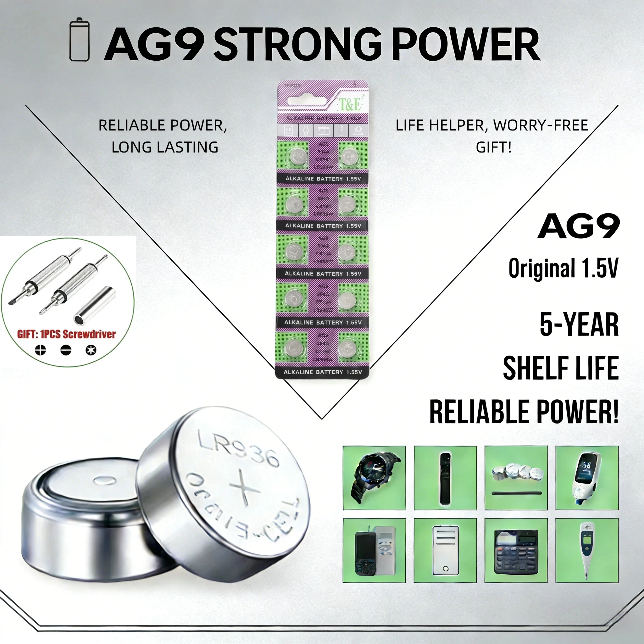 AG9 LR936 394 SR936SW CX194 LR45 G9A 194 394A SR936 L936F 1,55 В Кнопочные батарейки Монета Часы Игрушки Дистанционный аккумулятор 2 шт.-50 шт.