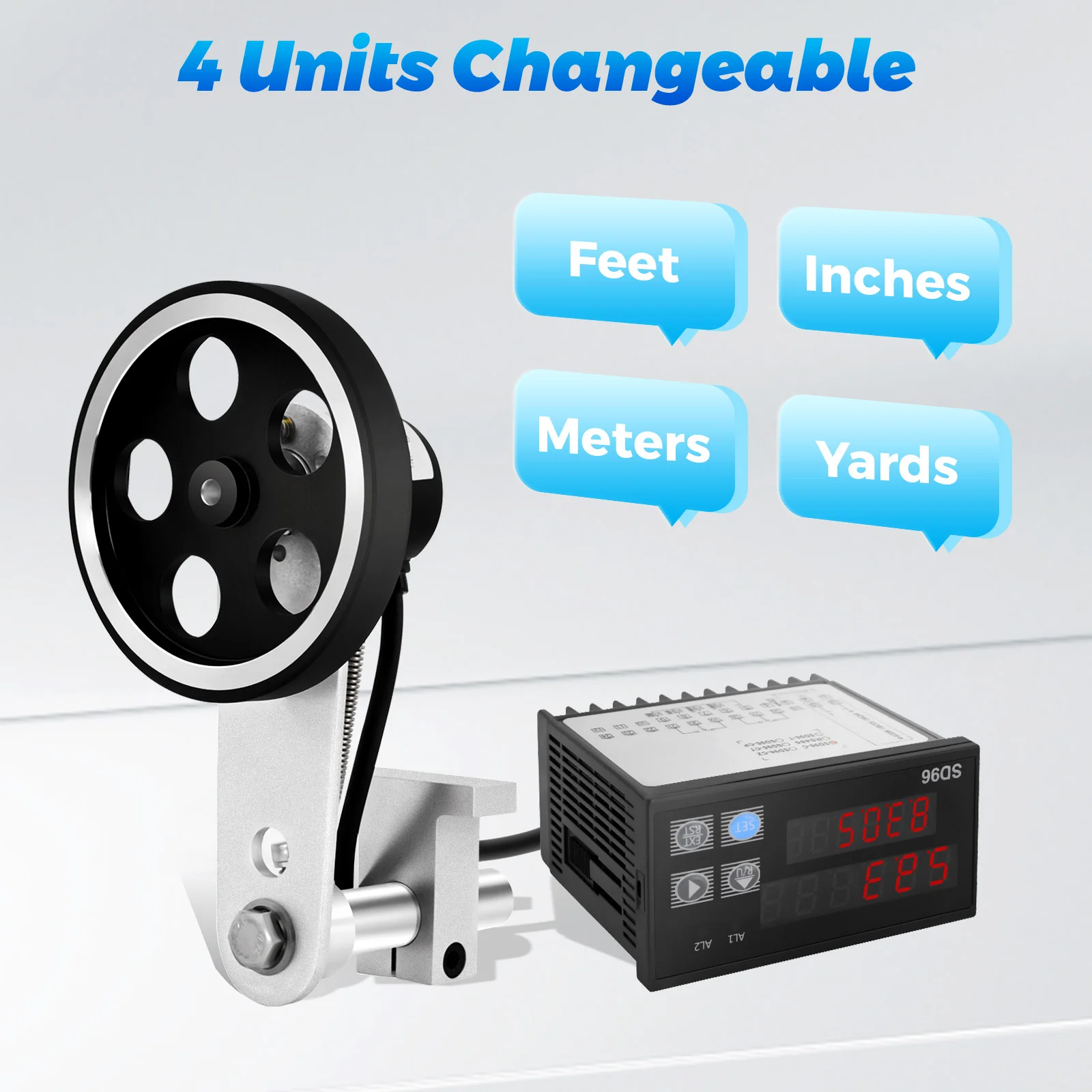 Elektronische digitale lengtemeter Roterende encoder Rolling Wheel Distance Counter US