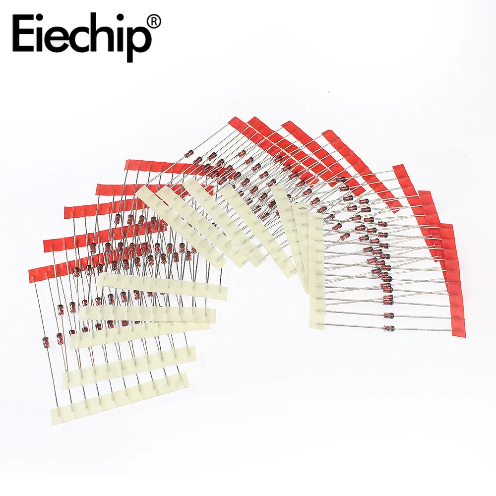 140PCS 1W Zener Diode Kit 3.3V-24V Voltage Regulator Diodes Set 14 Values 3.3V 10V 3.9V 12V 4.7V 15V 5.1V 16V 5.6V 18V 6.2V 20V