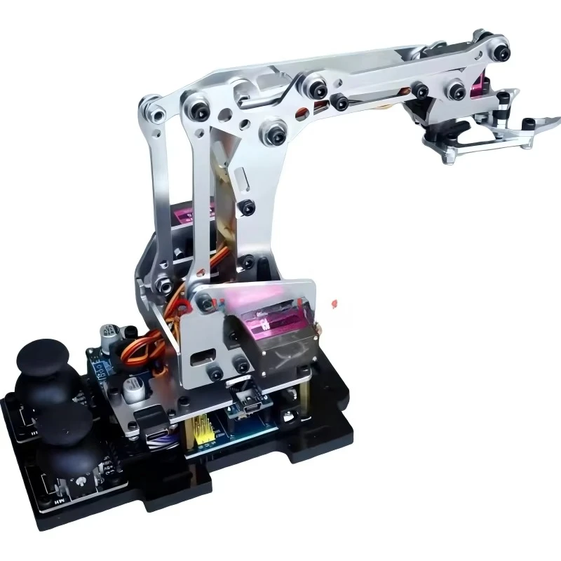 STEAM MG90S 4 Dof Unassembly Metal Mechanical Robot Manipulator Claw Gripper For Arduino Robot DIY Kit Programming Robotic Arm