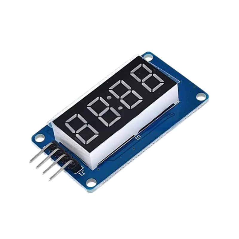 Modulo display a 4 bit a 7 segmenti con luminosità LED regolabile caratterizzato da un clock al colon TM1637 guidato per vasca digitale con anodo Arduino
