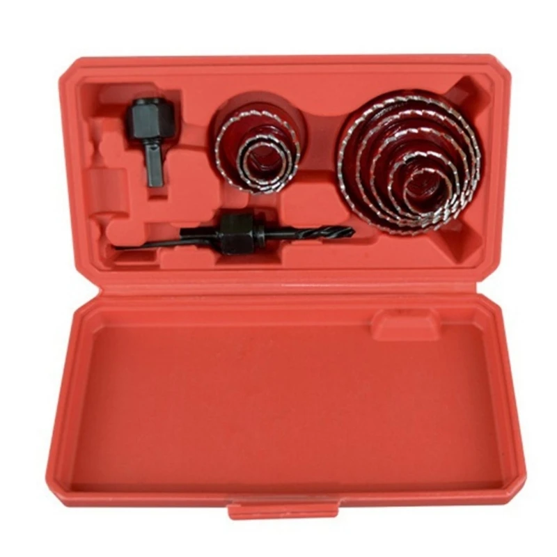 Durable 19-64mm Hole Set with Carrying Case for Accurate Cuts in and Plastic Multipurpose Set KXRE