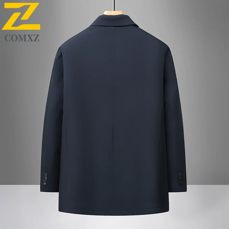 COMXZ Men Down Jacket Comfort Commute Office Cold Resistant Puffer Coat Premium Detachable Inner Layer Lightweight Winter Coat