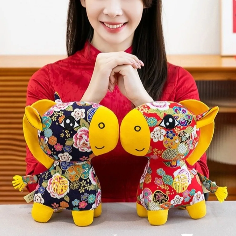 

Chinese Style Horse Mascot Stuffed Animal PP Cotton Fluffy Horse Stuffed Animal Comfortable Cartoon Chinese Horse