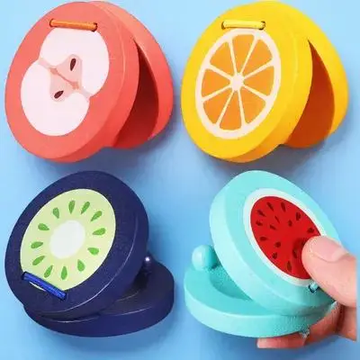 4 قطعة الصنجات الخشبية أداة قرع صغيرة تصميم فريد من نوعه إصبع الصنجانات الأنيقة الصوت صنجات الخشب