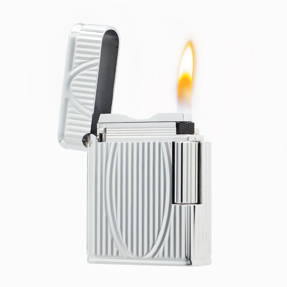 

brand L1 gas lighter and cigarette accessories, Vertical bar ellipse Side lighter including a set of custom accessories.