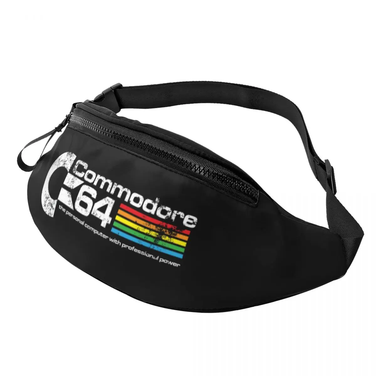 

Custom Commodore 64 Fanny Bag Customized Crossbody Waist Pack Women Men Cycling Camping Phone Money Pouch