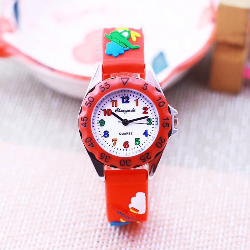 Reloj con correa de silicona para niños y niñas, cronógrafo con dibujos animados en 3D, ideal para regalo de cumpleaños y vacaciones, moda de verano, 2024