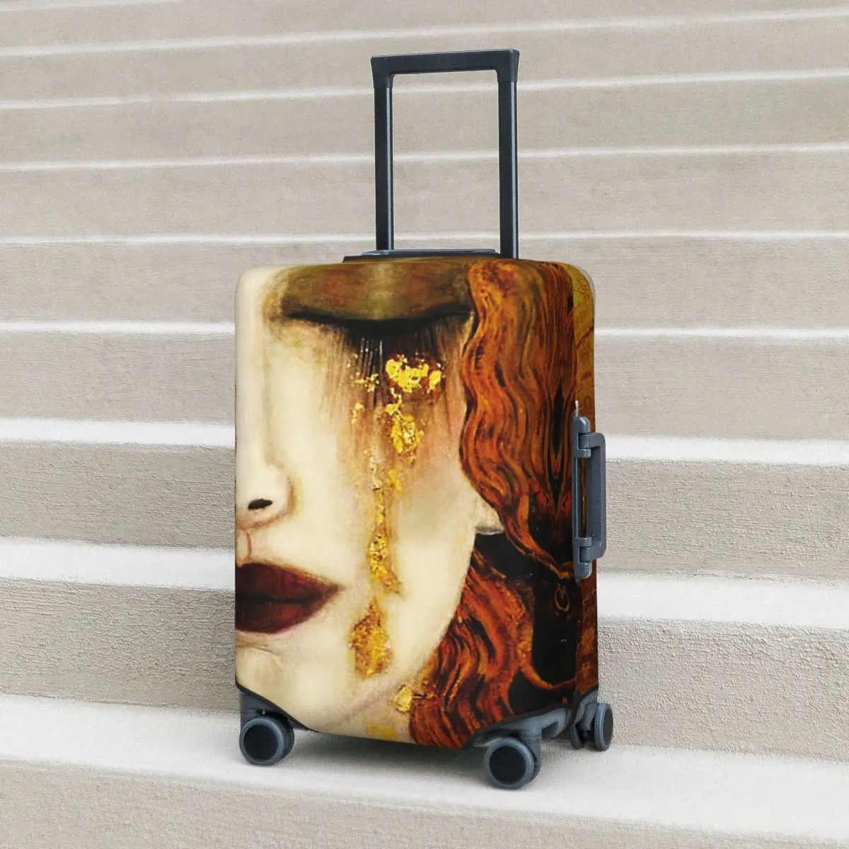 

Oil Painting Tears Kiss Suitcase Cover Van Gogh Klimt Vintage Golden Useful Cruise Trip Protection Luggage Supplies Vacation