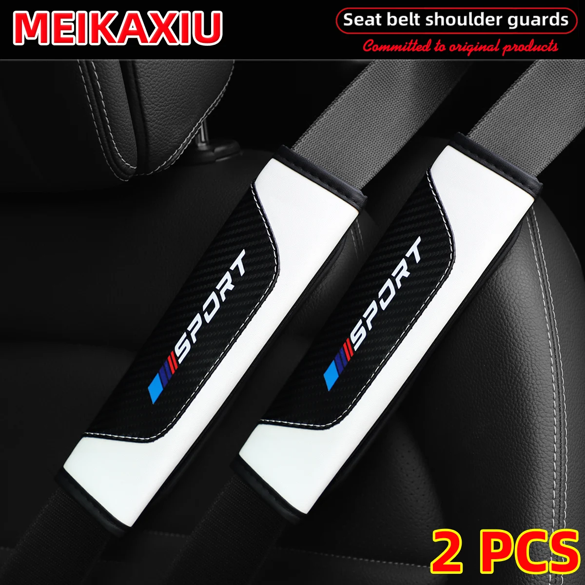 Frauen PU Leder Carbon Faser Sport Auto Schulter Schutz Abdeckung Sicherheitsgurt Dekoration Neue Auto Zubehör