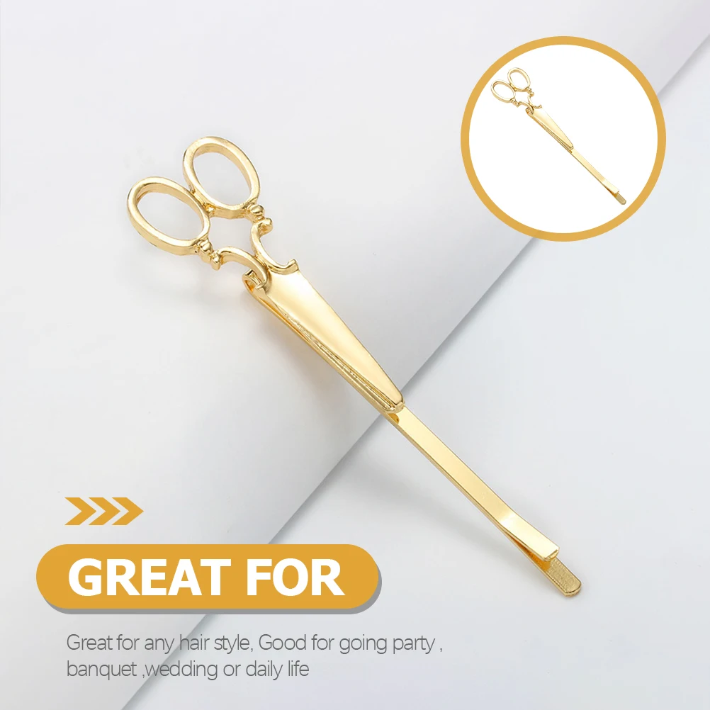 

12 Pcs Scissors Hairpin Clip Shaped Clips Barrette Barrettes Accessories Metal