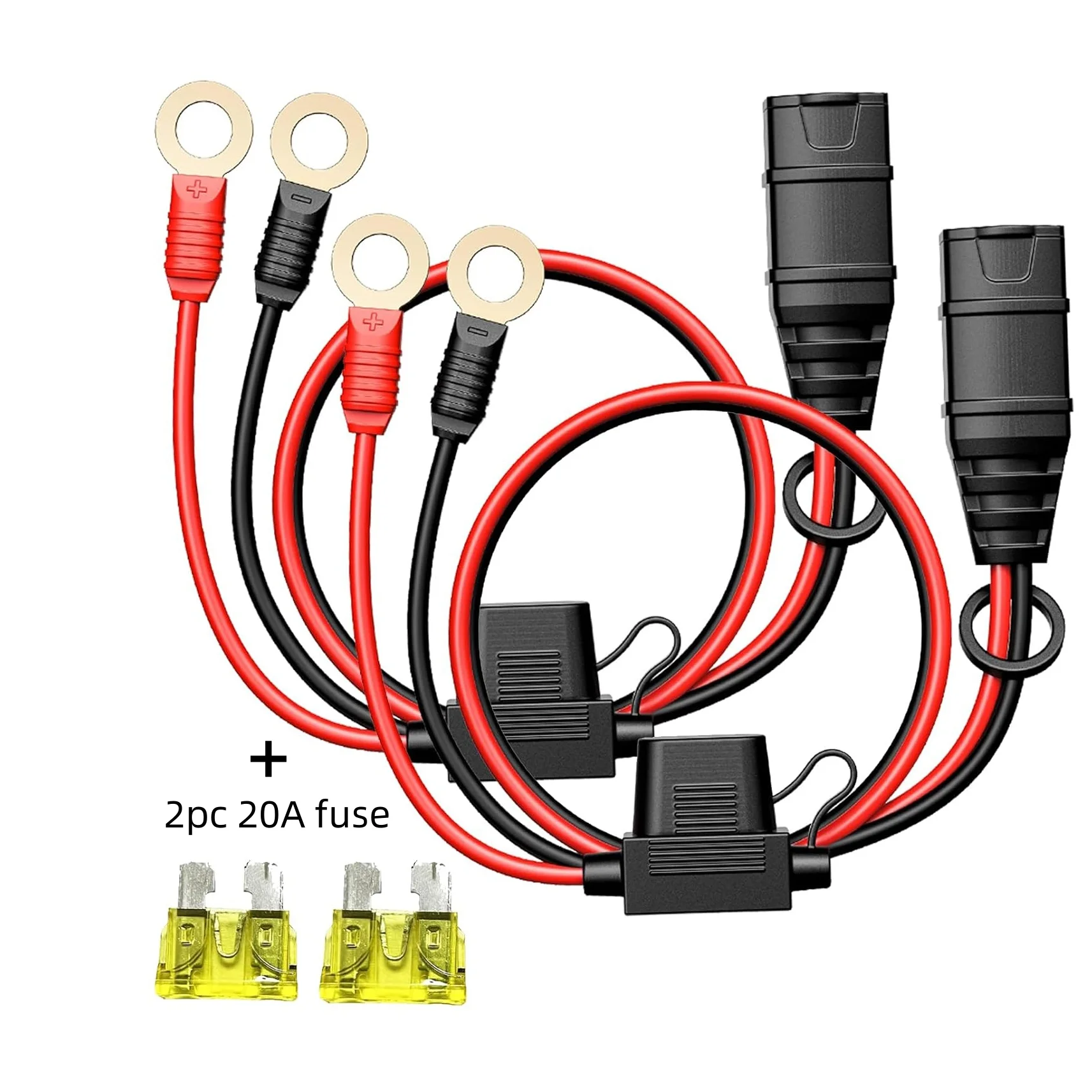 1/2pcs wiring harness NOCO GC008 X-Connect M10 (3/8in) XL hole terminal connector extension cable for cars and motorcycles.