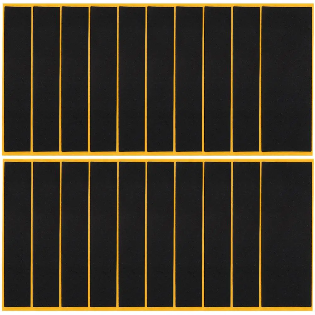 20 pezzi di nastro adesivo in schiuma nera per skateboard con dita, adesivi antiscivolo, schede per dita pretagliate, accessori per mini skateboard