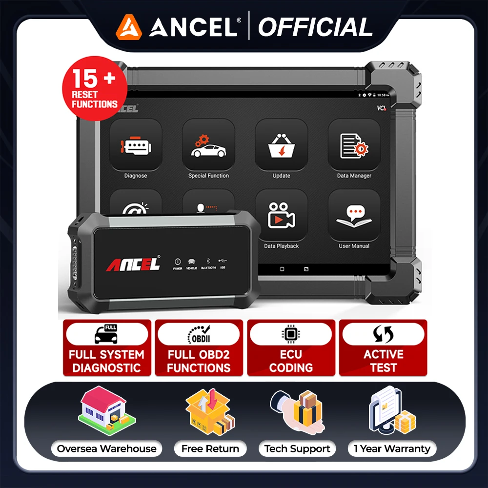 

Ancel X7 OBD2 Scanner Bi-directional Control Scan Tool 15+ Reset Service ABS Oil EPB SAS All System Automotive Diagnostic Tool
