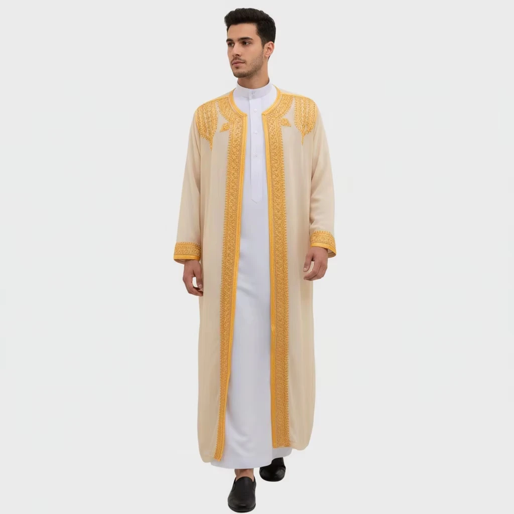 

Men's Muslim Clothing Modest Fashion Abaya Thobes for Muslim Men Modesty Dress Code Islamic Wear for Men