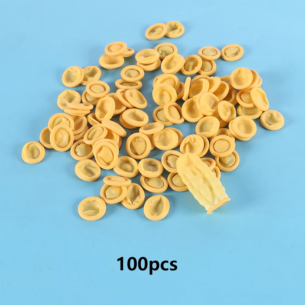100 stuks wegwerp vingerbedjes vingerbeschermers voor vingertoppen DIY epoxyhars mallen maken gereedschap rubberen vingerhandschoenen